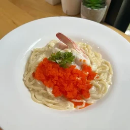 สปาคาโบนาร่ากุ้ง+ไข่กุ้ง