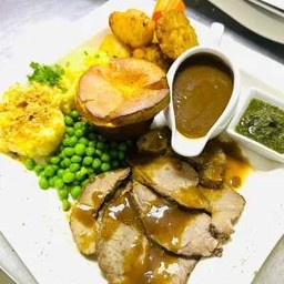 Roast Lamb served Mint Sauce