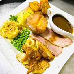 Roast Chicken with Honey Baked Ham