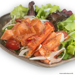 ยำแซลมอนปูอัด