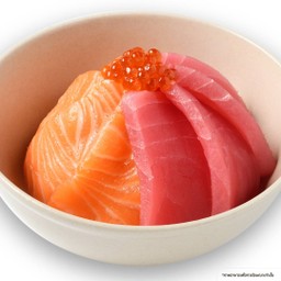 ข้าวหน้าแซลมอนทูน่า