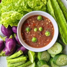 น้ำพริกกะปิ+ผักสด