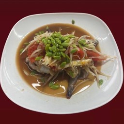 ตำกุ้งสด ปูปลาร้า
