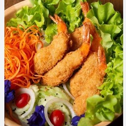 สลัดกุ้งทอด
