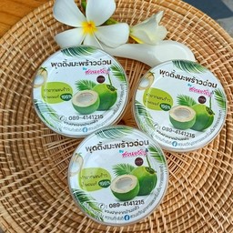 พุดดิ้งมะพร้าวอ่อนนมสด