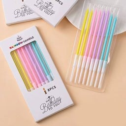 เทียนตรงคละสี