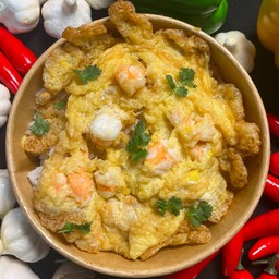 ข้าวไข่เจียวกุ้ง (ไข่ 2 ฟอง )