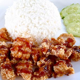 ข้าวไก่ทอด ซอสเกาหลี หวาน