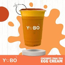 ซิกเนเจอร์ ชาไทยมะพร้าวครีมไข่ Signature Thai tea coconut egg cream