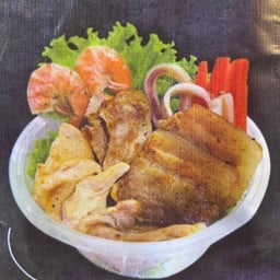 สามมุมหมูกระทะย่างให้