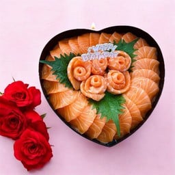 แซลมอนรูปหัวใจ500กรัม แบบ5ดอก