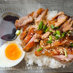 ข้าวหน้าไก่ย่าง เทอริยากิ อิ่มจุก !! ไข่เต็มฟอง