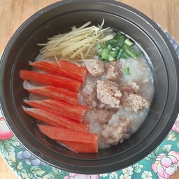 โจ๊กหมูสับ+ปูอัด