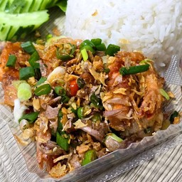 ข้าวกุ้งพริกเกลือ