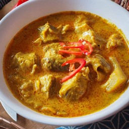 ข้าวแกงกะหรี่หมู(ฟักไทย) สไตล์ไทยจีน