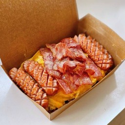 Samyang Buldak+ไส้กรอก+เบค่อน+ไข่+ชีส+สาหร่าย