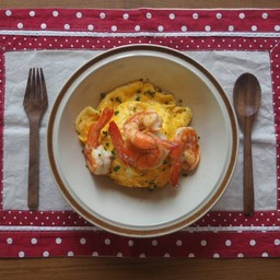 Big shrimp with ome-rice