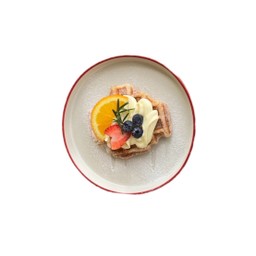 Croffle Mixed Fruit and Cream