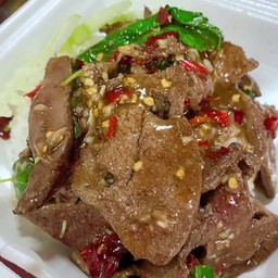 กะเพราตับหมู ฟรีไข่ดาว