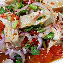 ยำไข่แดงเค็ม+หมูยอ