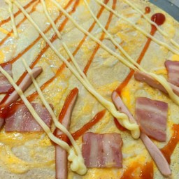 ไข่ไก่เบคอนไส้กรอก