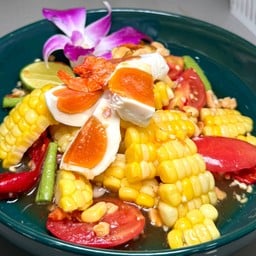 Spicy Corn Salad With Salted Egg