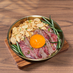 ข้าวหน้าเนื้อวากิวไข่หนึบ Wagyu Beef Rice Bowl with Chewy Egg   和牛弹性蛋盖饭
