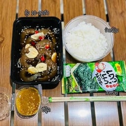 กุ้งดองซีอิ๊วพร้อมข้าวสาหร่าย