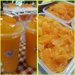 ส้มเฮงเฮงส้มคั้นเเท้100% ตลาดเที่ยงคืน