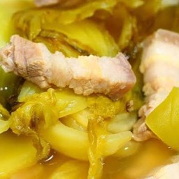 ต้มผักกาดดองหมูสามชั้น