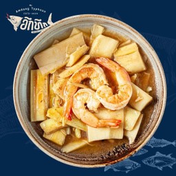 ยอดมะพร้าวอ่อนผัดน้ำมันหอยกุ้ง