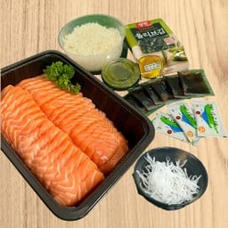18.แซลมอนสด 500 กรัม เนื้อล้วน ซาซิมิ มีเครื่องเคียง+แถมยำสาหร่าย30g