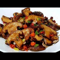 เห็ดหอมคั่วพริกเกลือ (เจ)