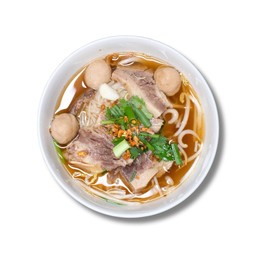 ก๋วยเตี๋ยวลูกชิ้น+เนื้อเปื่อย