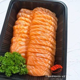 แซลมอนซาซิมิ500กรัม เนื้อล้วน+ซีฟู้ด ไม่มีไช้เท้า