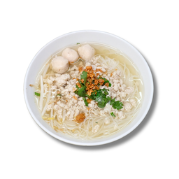 ก๋วยเตี๋ยวลูกชิ้น+หมูสับ
