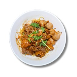 ก๋วยเตี๋ยวแห้งยำรวมเนื้อ