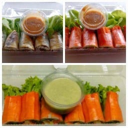 กล้วยปิ้ง&เมี่ยงโรล[ตลาดโลตัสแม่กลอง] Banana&salad