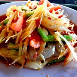 ตำหอยดองกุ้งสด