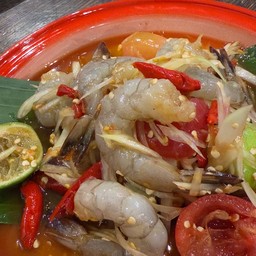 ส้มตำปลาร้า กุ้งสด