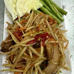 ตำปูปลาร้ากุ้งสด