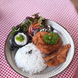 ข้าวหน้าหมูทอด