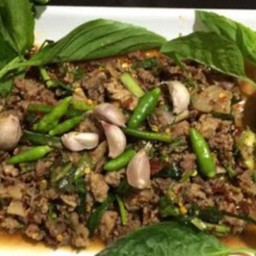 ลาบเนื้อสุก