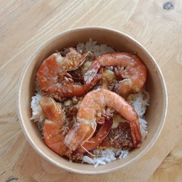 ข้าวกุ้งกระเทียม