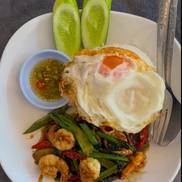 ข้าวคะน้ากุ้ง