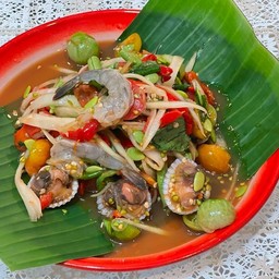 ตำหอยแครง-กุ้งสด