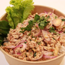 ข้าวราด ลาบหมูสับ