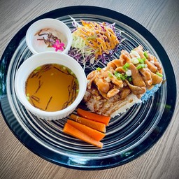 ข้าวไก่เทอริยากิ+ไข่ออนเซ็น