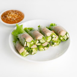แหนมเนืองโรล Vietnamese vegan meatball roll