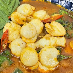หอยเชลล์ผัดพริกเผา